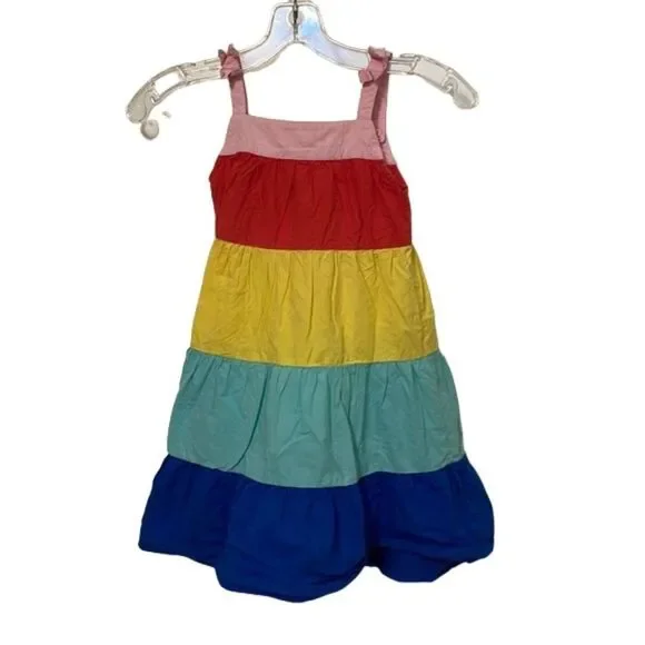 Hanna Andersson Colorblock Sundress Girls Size 5 Cotton Sleeveless Summer - Picture 3 of 11